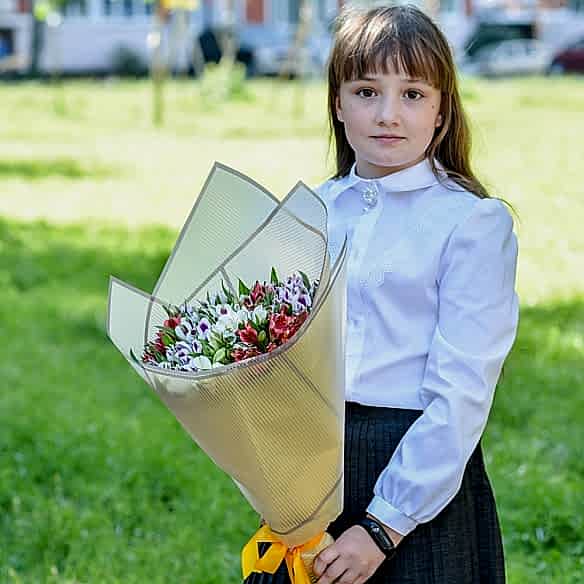 25 альстромерий в упаковке