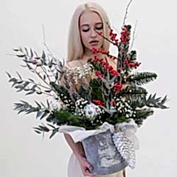 Цветочная композиция "Морозко"