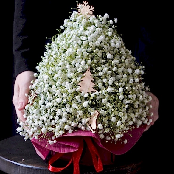 Композиция «Пушистая ёлочка» White