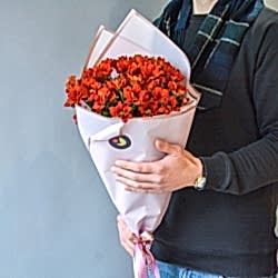 5 кустовых хризантем в упаковке
